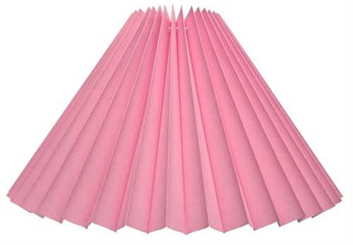 plisse 7x18x26 L-E27 pink bomuld med stativ